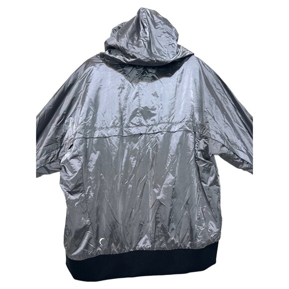 ZYIA Windbreaker Jacket Womens XXL Gray Silver Hoodie Lightweight Workout Pocket - Picture 13 of 16